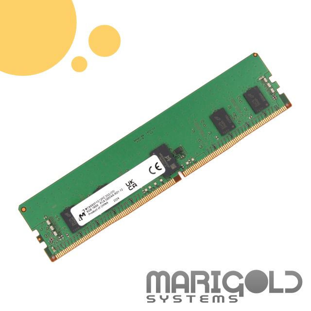 Micron 8GB 1Rx8 PC4-25600-R 3200MT/s MTA9ASF1G72PZ-3G2J3